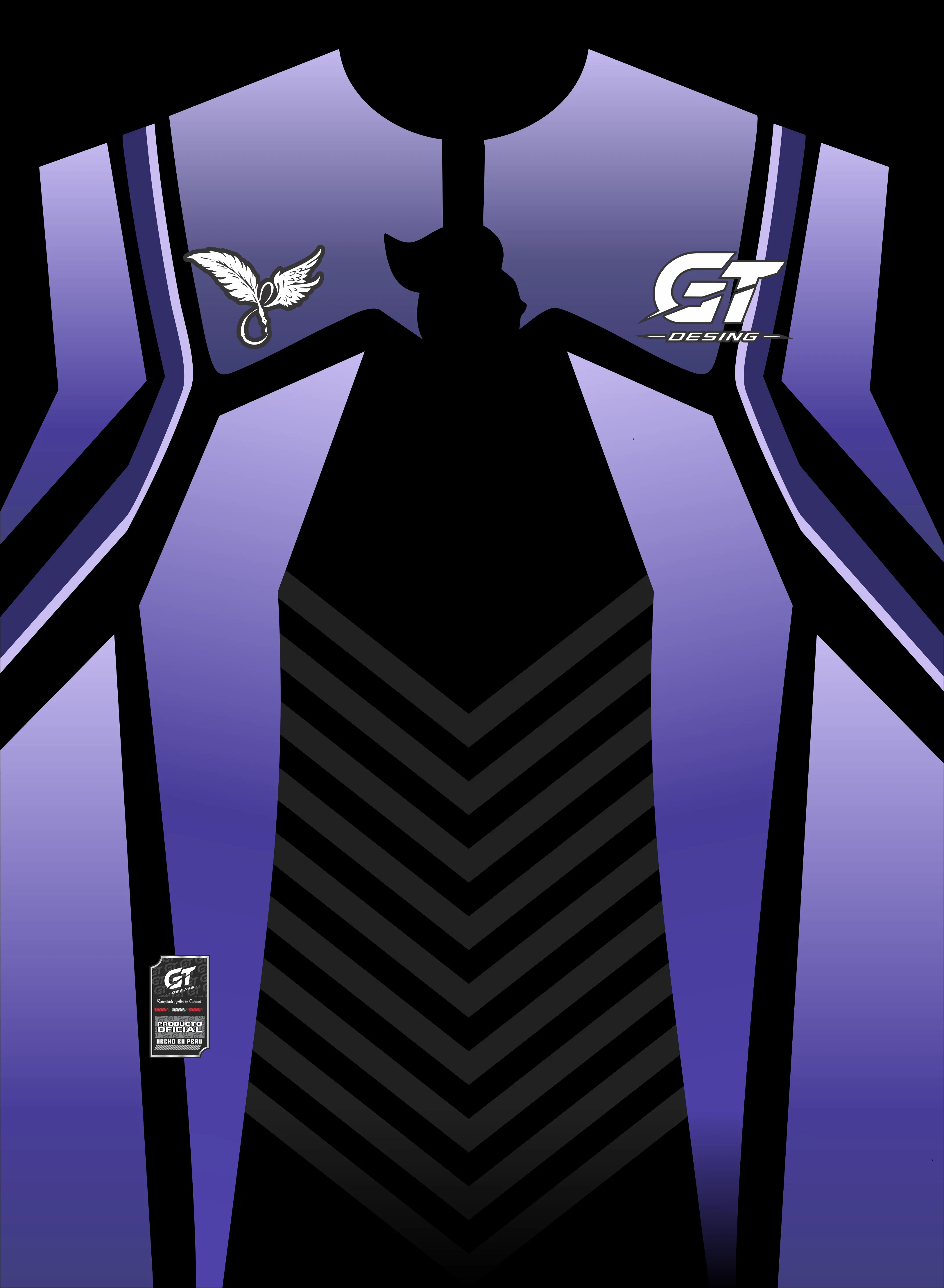 diseño lineal morado y negro
